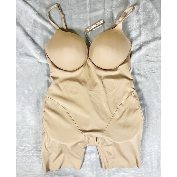 SKIMS 2X Ultimate Body Push Up Butt Enhancing Mid-Thigh Bodysuit Clay NEW NWT - Picture 4 of 10